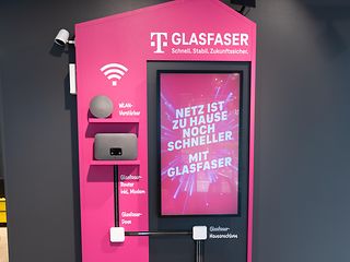 Demo-Installation zum Glasfaseranschluss.