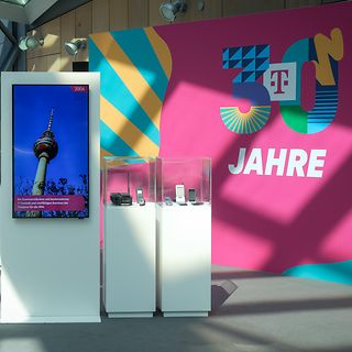 Ausstellung zu 30 Jahren Deutsche Telekom AG.